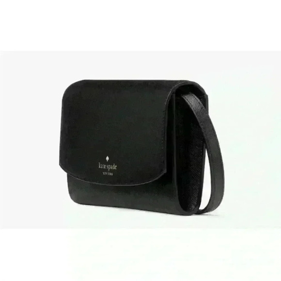 NWT Authentic Kate Spade Dana Small Flap Crossbody Black Bag - Picture 2 of 8